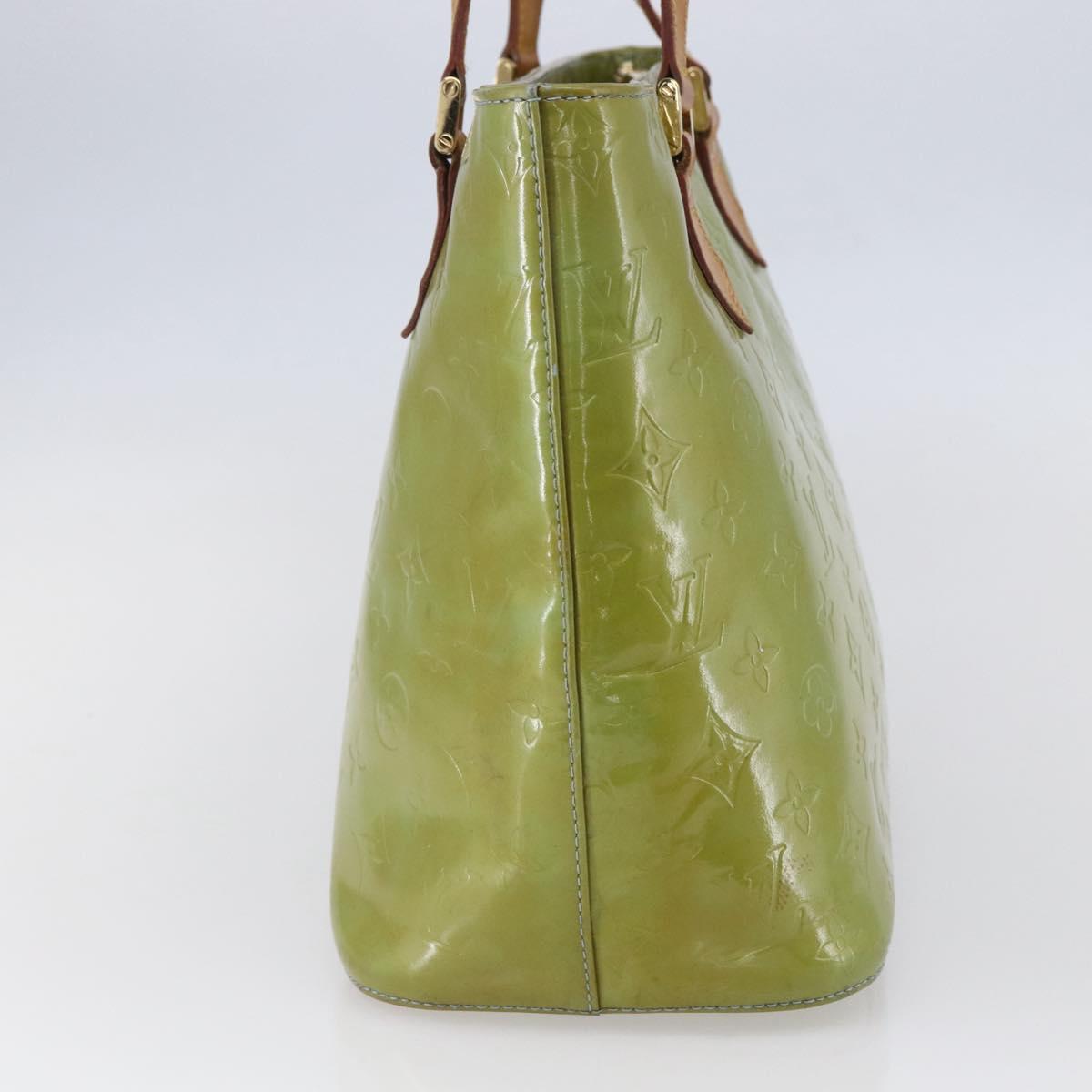 LOUIS VUITTON Monogram Vernis Houston Hand Bag Baby Blue M91005 LV Auth 148922