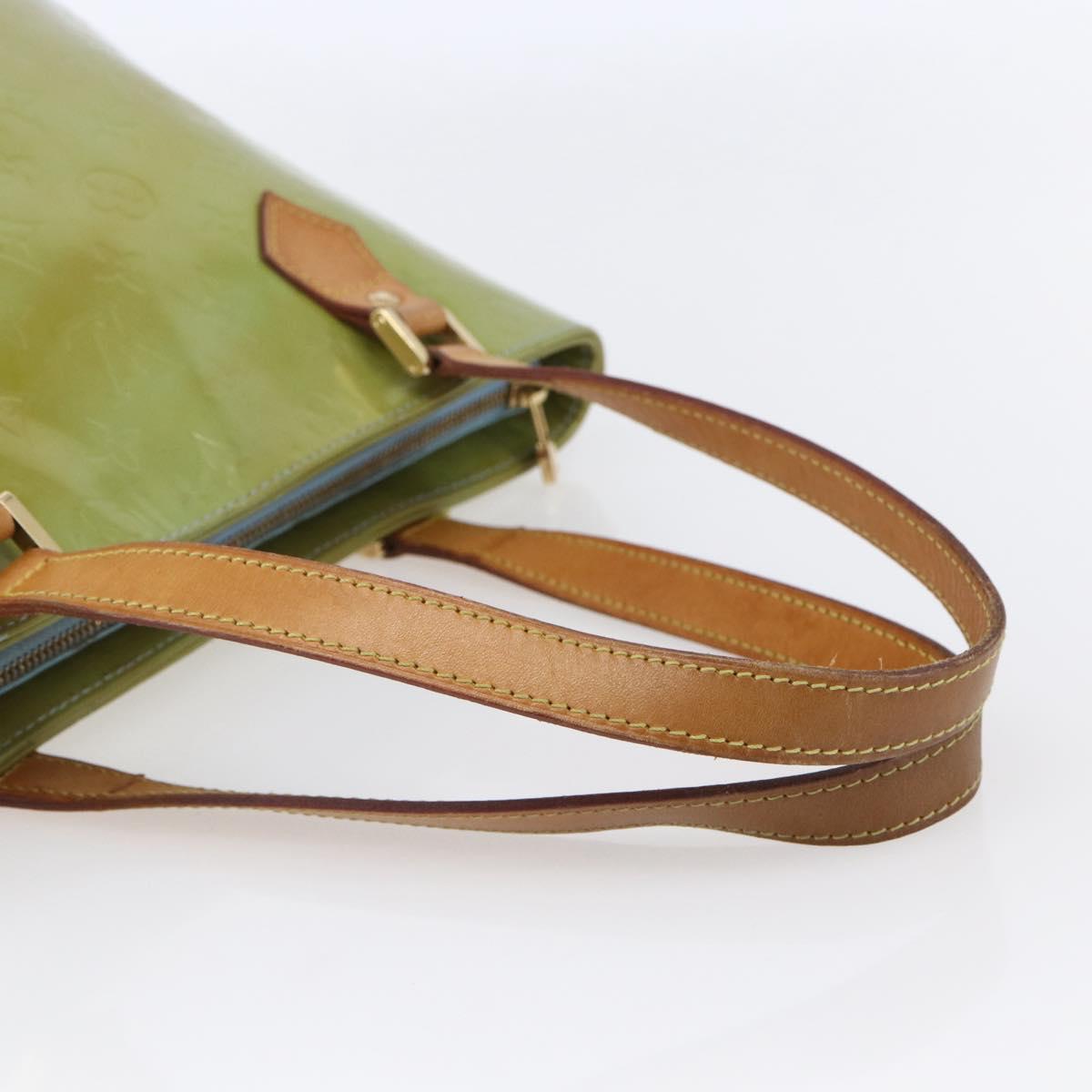 LOUIS VUITTON Monogram Vernis Houston Hand Bag Baby Blue M91005 LV Auth 148922