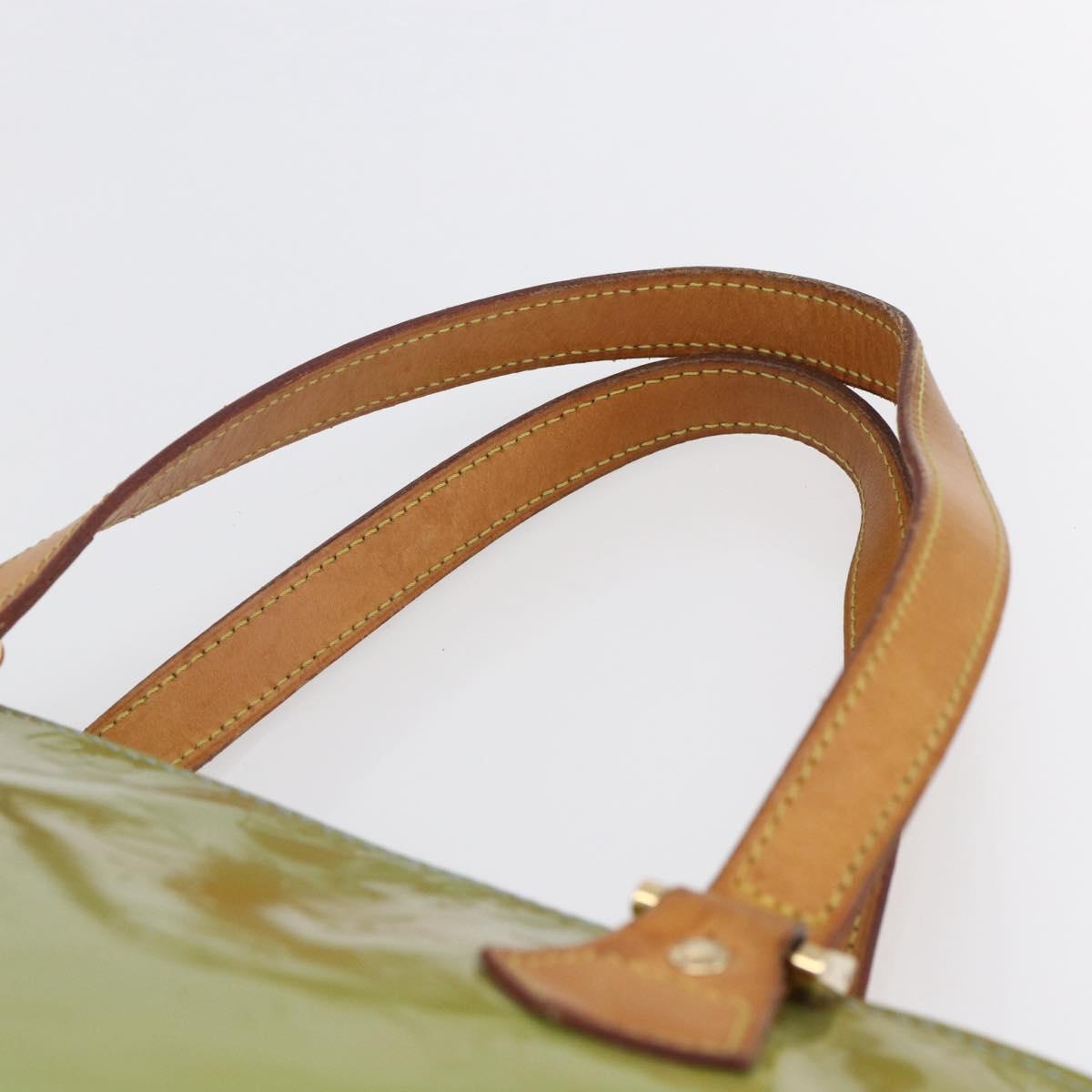 LOUIS VUITTON Monogram Vernis Houston Hand Bag Baby Blue M91005 LV Auth 148922