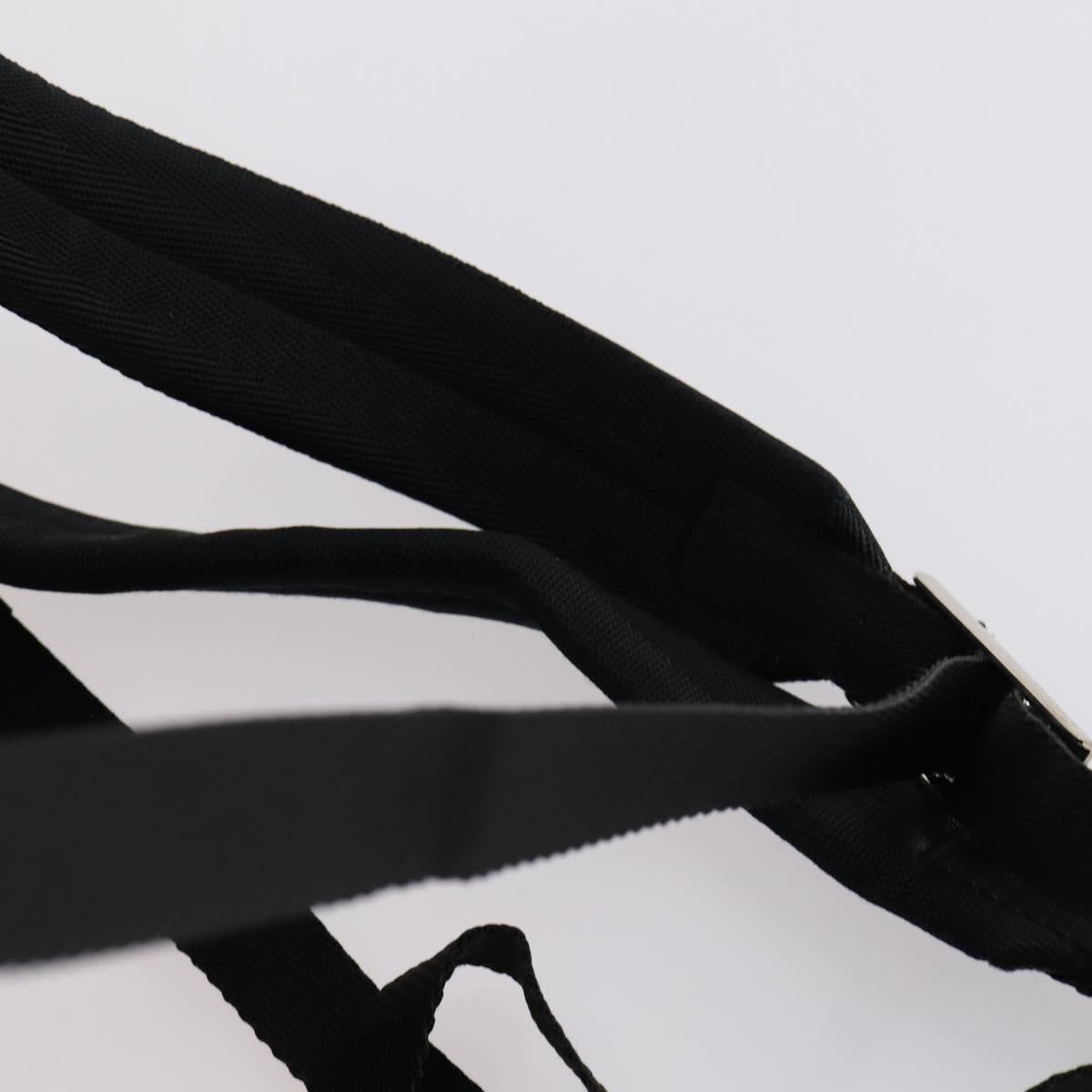 PRADA Backpack Nylon Black Silver Auth 148932