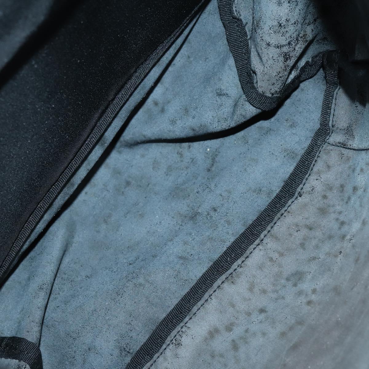 PRADA Backpack Nylon Black Silver Auth 148932