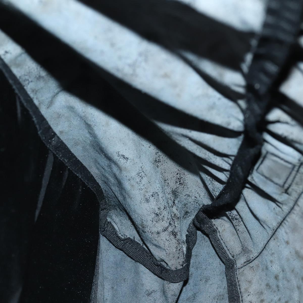 PRADA Backpack Nylon Black Silver Auth 148932