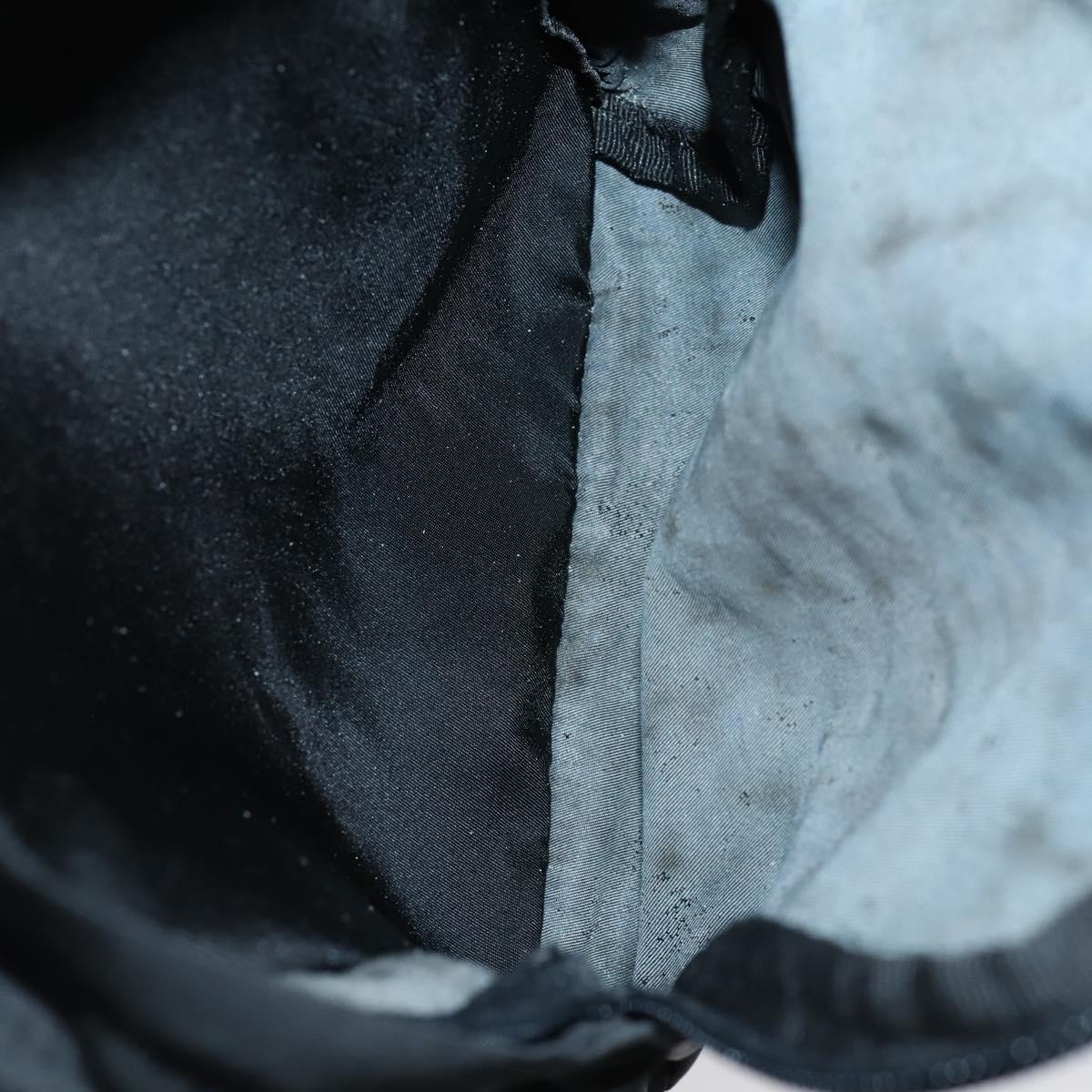 PRADA Backpack Nylon Black Silver Auth 148932