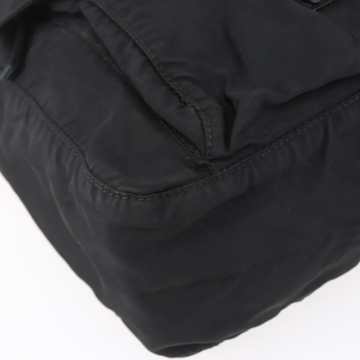 PRADA Shoulder Bag Nylon Black Auth 148933