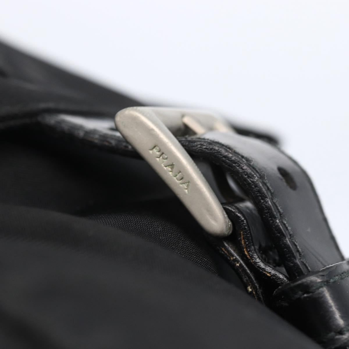 PRADA Shoulder Bag Nylon Black Auth 148933