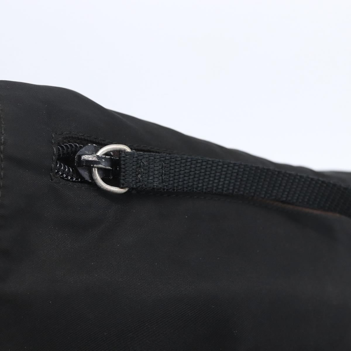 PRADA Shoulder Bag Nylon Black Auth 148933