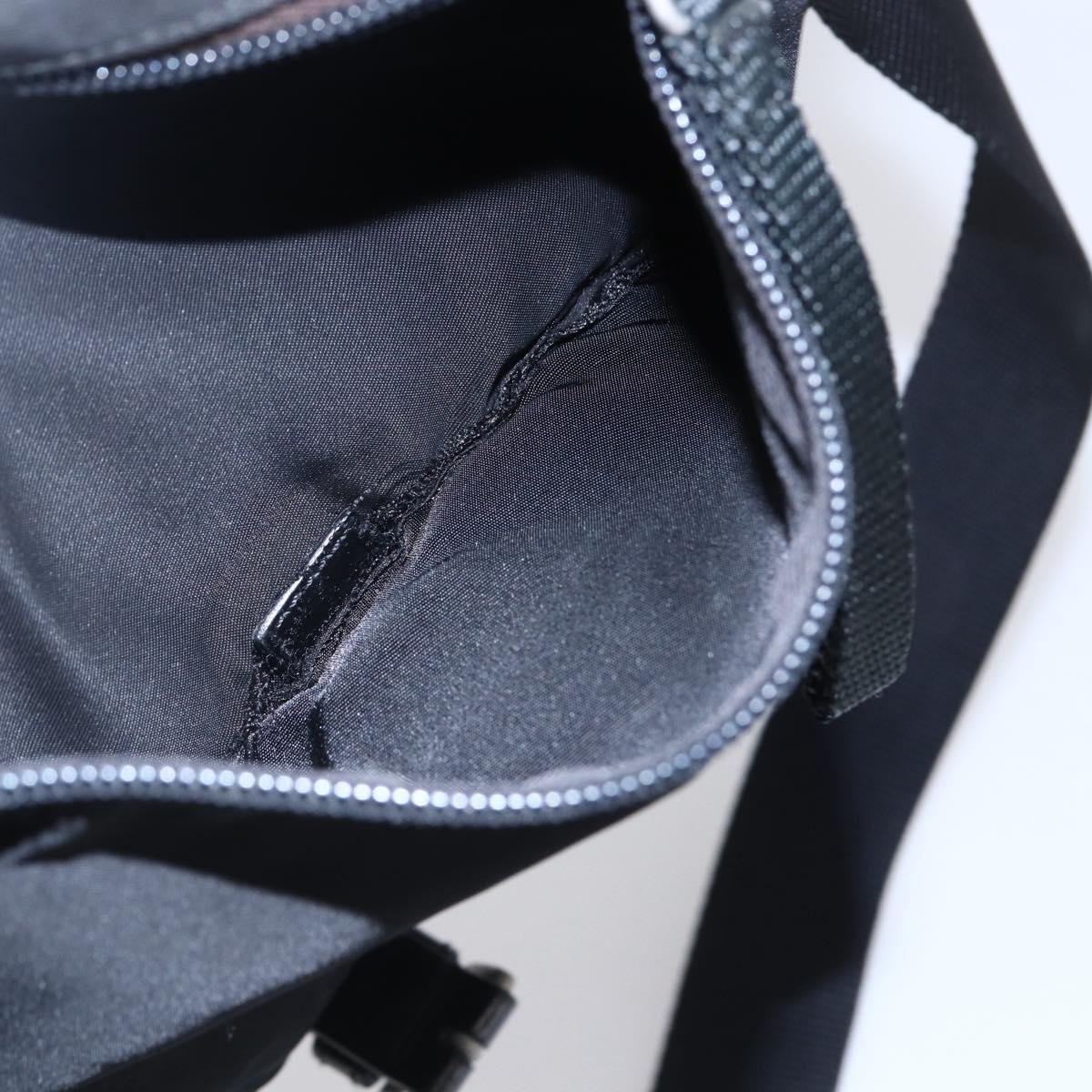 PRADA Shoulder Bag Nylon Black Auth 148933