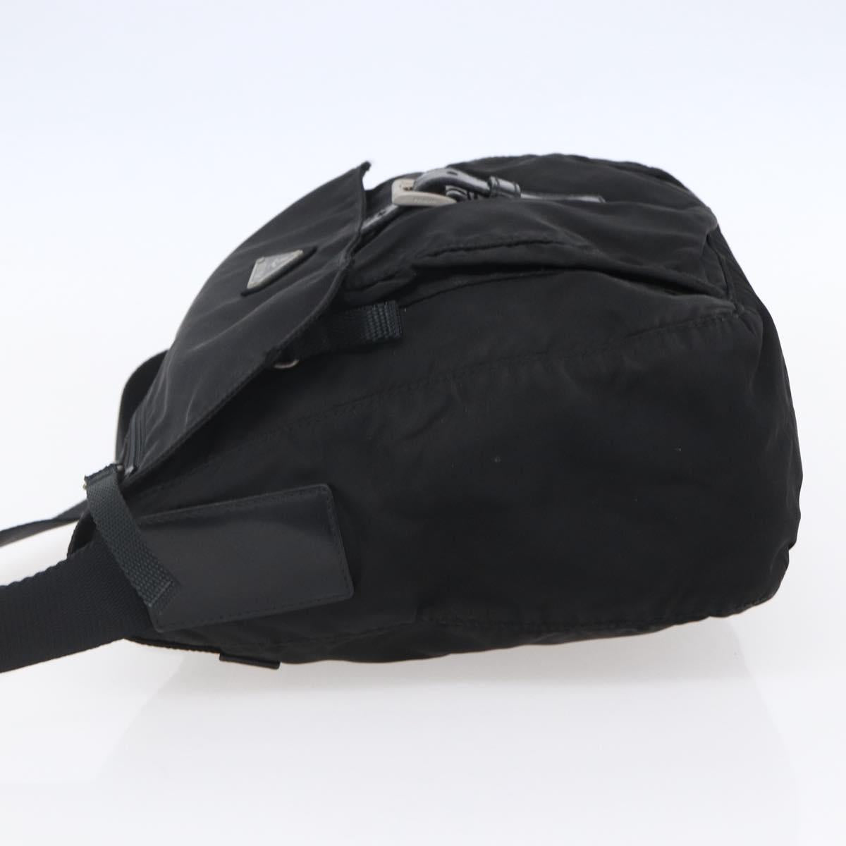PRADA Shoulder Bag Nylon Black Auth 148933
