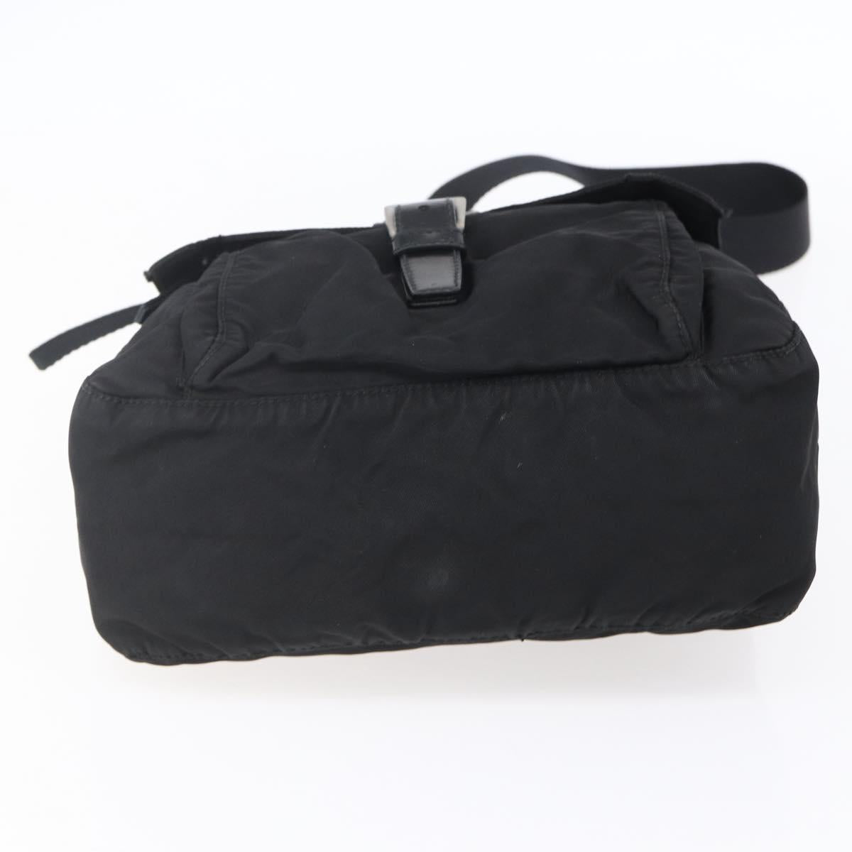 PRADA Shoulder Bag Nylon Black Auth 148933