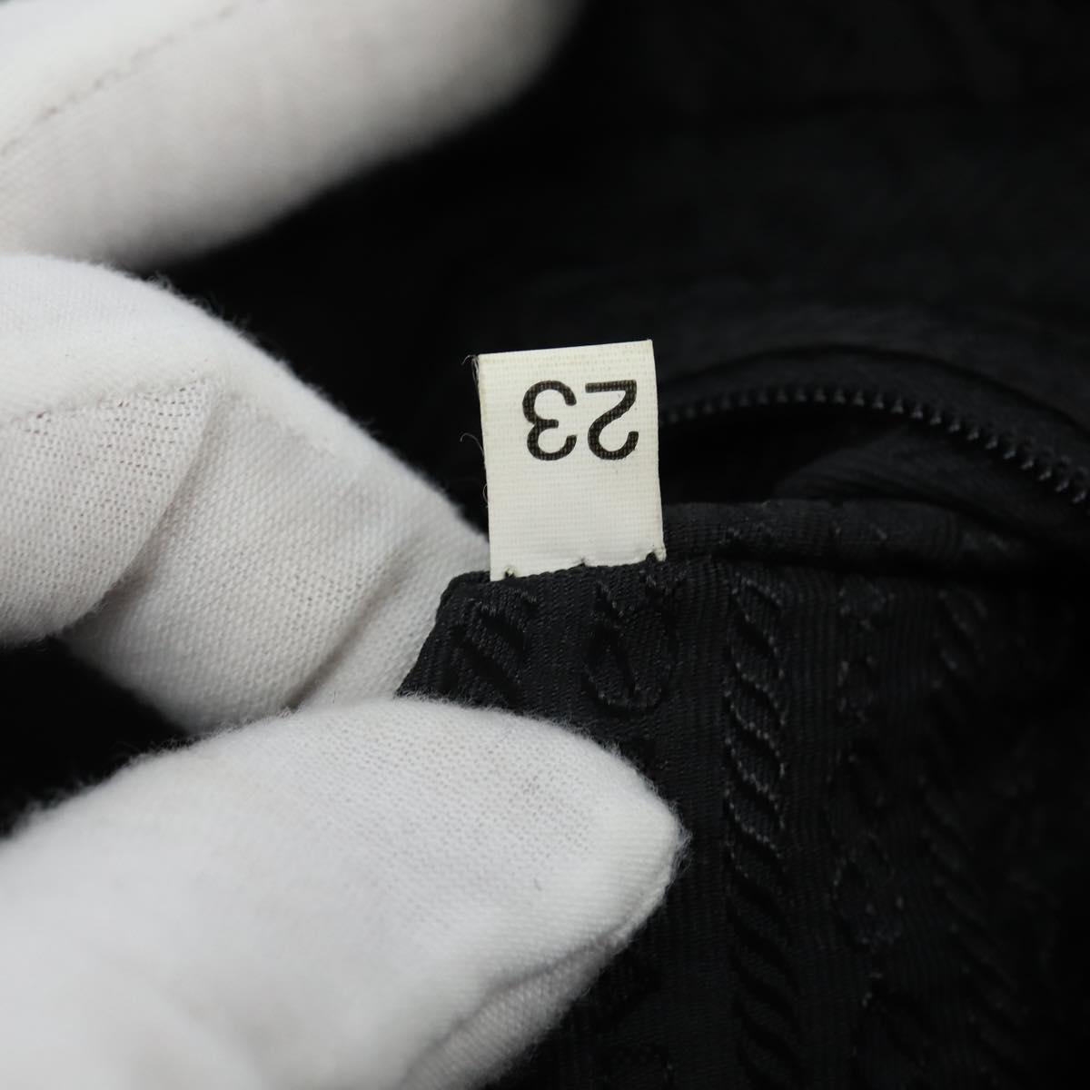 PRADA Shoulder Bag Nylon Black Auth 148935