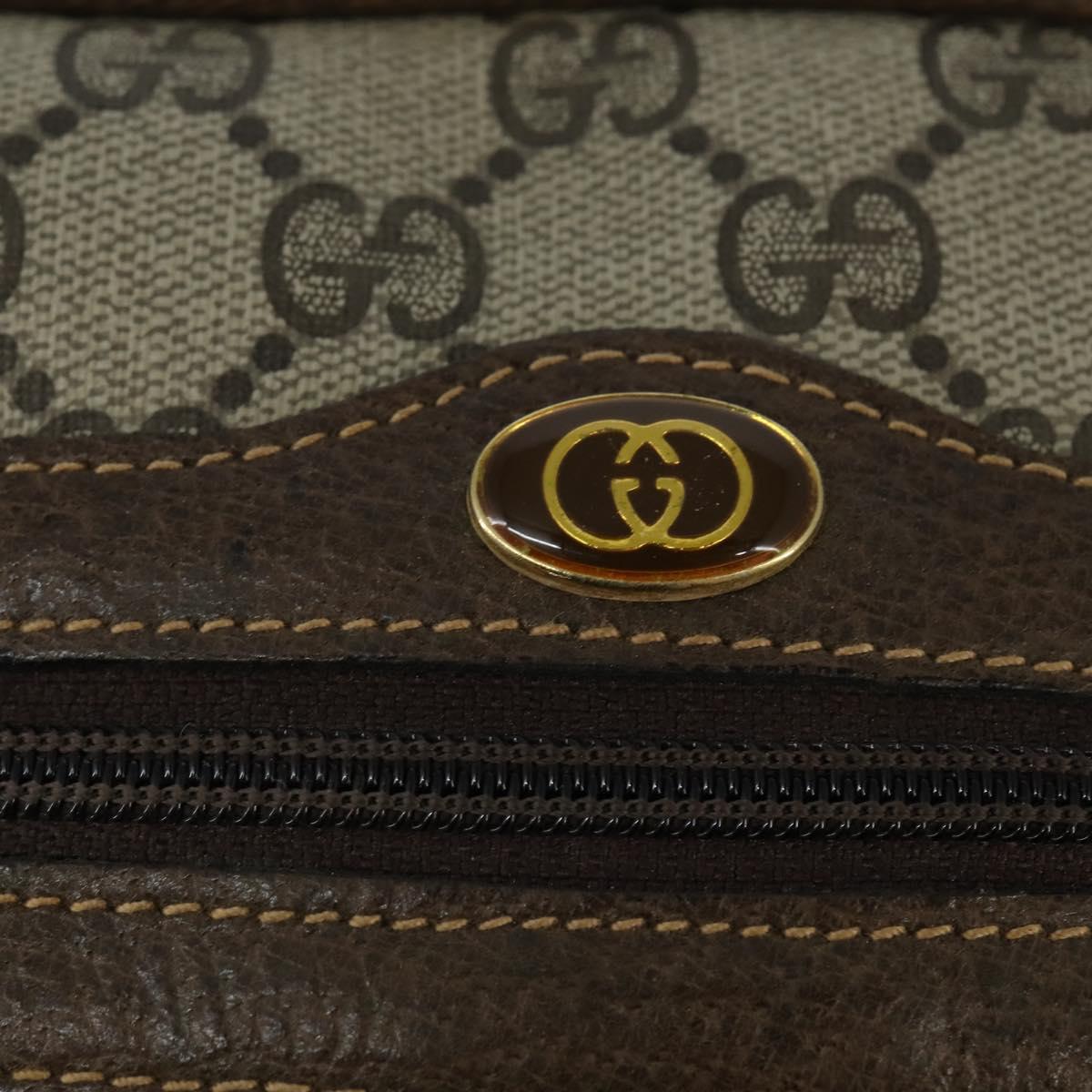 GUCCI GG Supreme Web Sherry Line Shoulder Bag PVC Beige Gold 010 378 Auth 148938