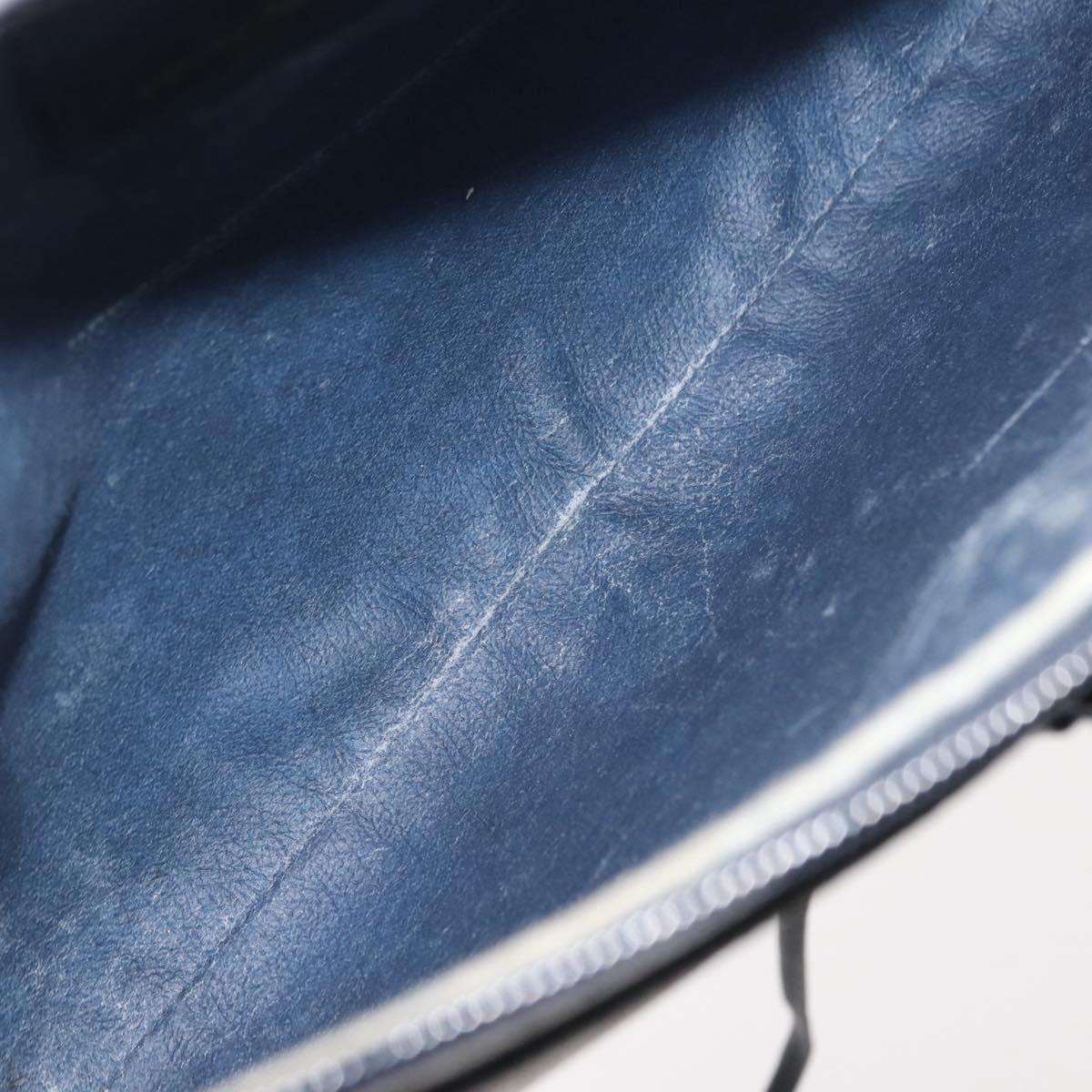 GUCCI GG Supreme Sherry Line Shoulder Bag PVC Navy Gold 39 02 026 Auth 148943