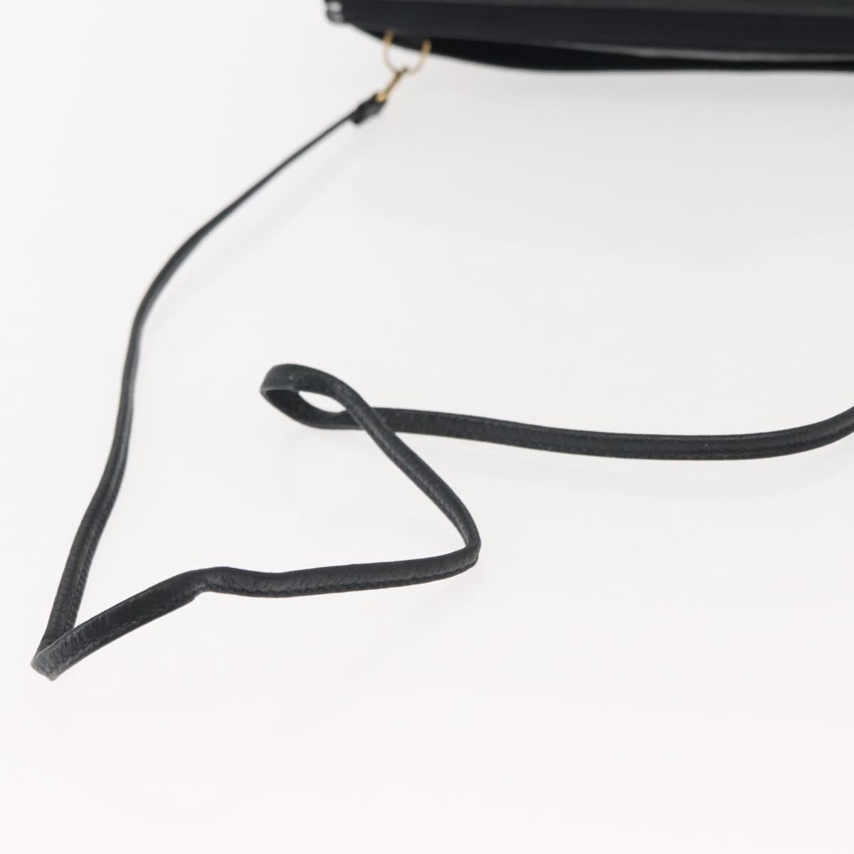 GUCCI GG Supreme Sherry Line Shoulder Bag PVC Navy Gold 39 02 026 Auth 148943