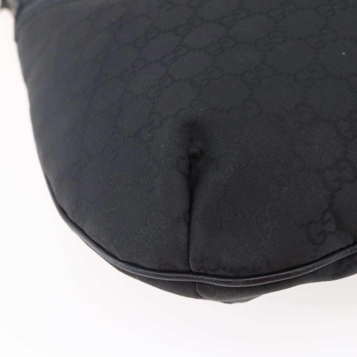 GUCCI GG Canvas Shoulder Bag Outlet Black Gold 262903 Auth 148947