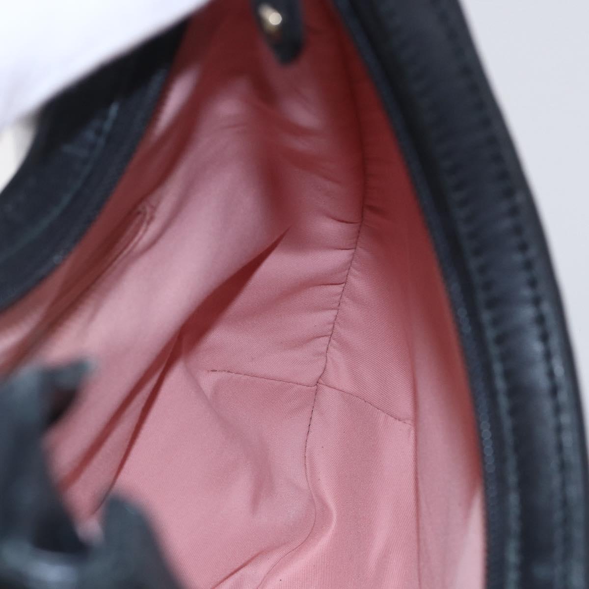 GUCCI GG Canvas Shoulder Bag Outlet Black Gold 262903 Auth 148947