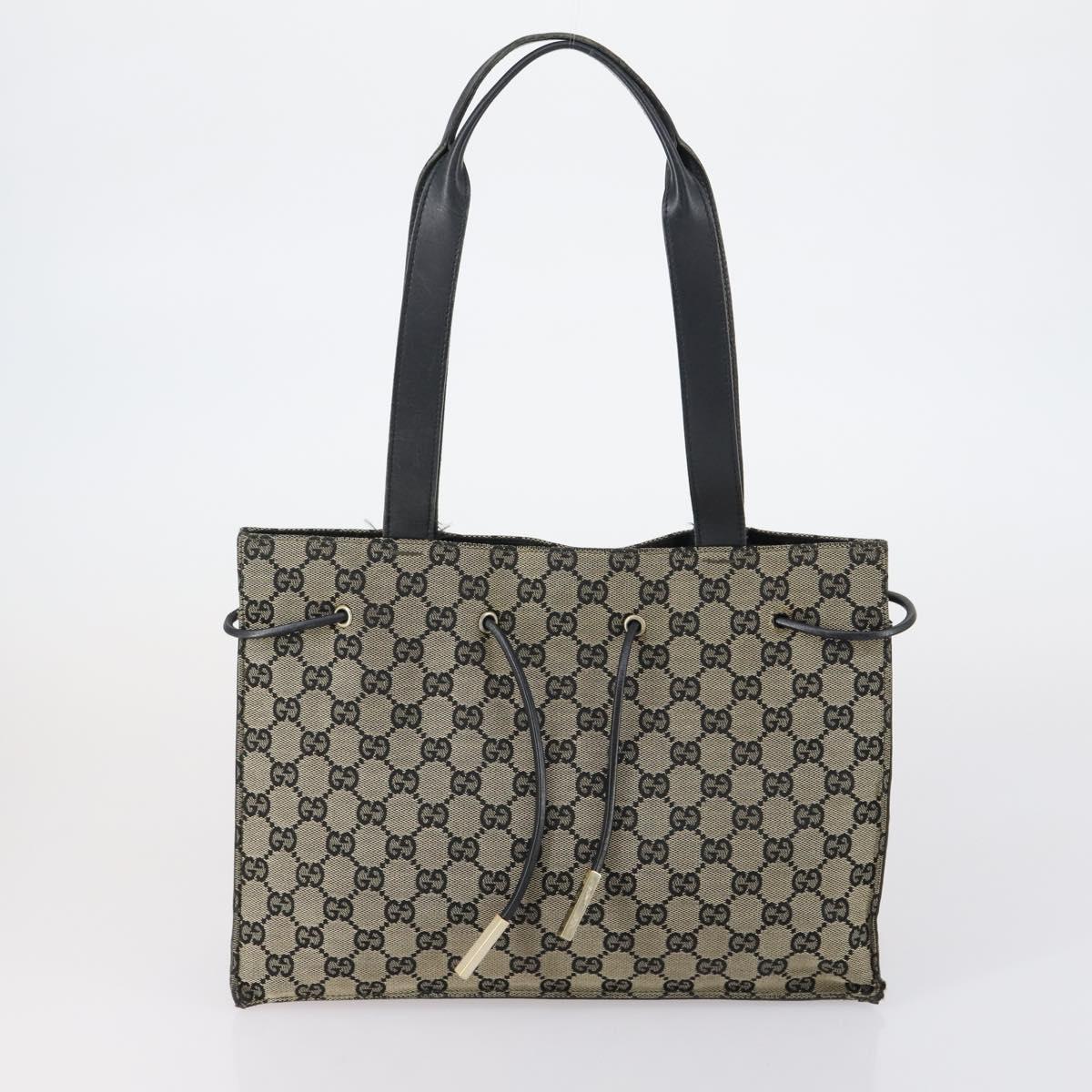 GUCCI GG Supreme Canvas Shoulder Bag 4 Set Beige Navy black Auth 148950