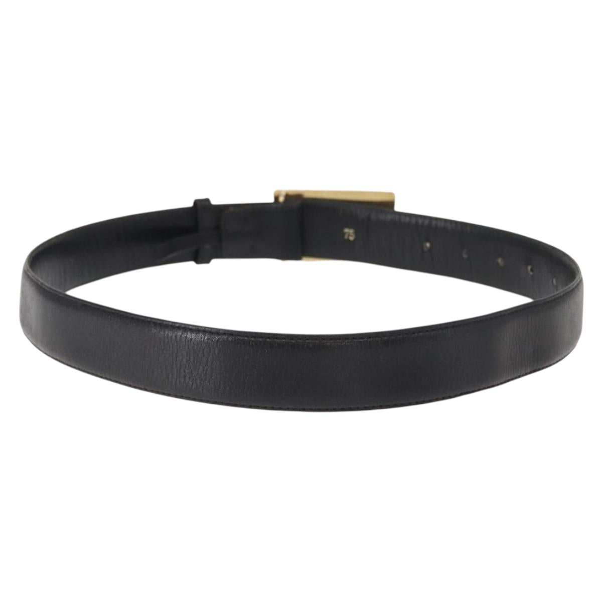 CELINE Belt Leather 31.5"" Black Auth 148954