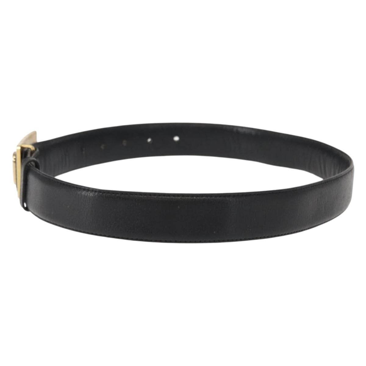 CELINE Belt Leather 31.5"" Black Auth 148954