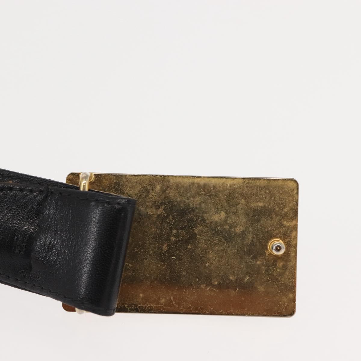 CELINE Belt Leather 31.5"" Black Auth 148954