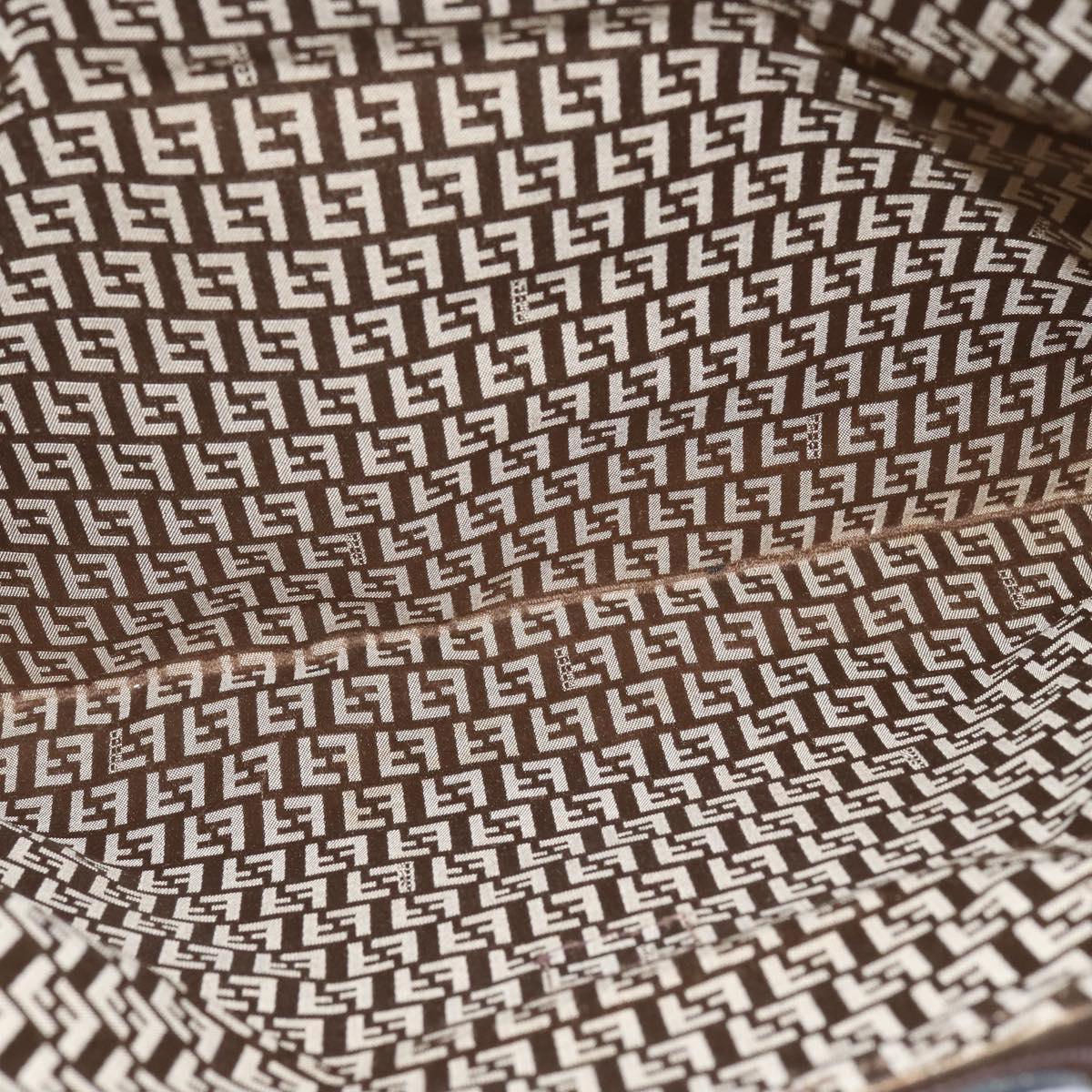 FENDI Zucchino Canvas Hand Bag Beige Auth 148960