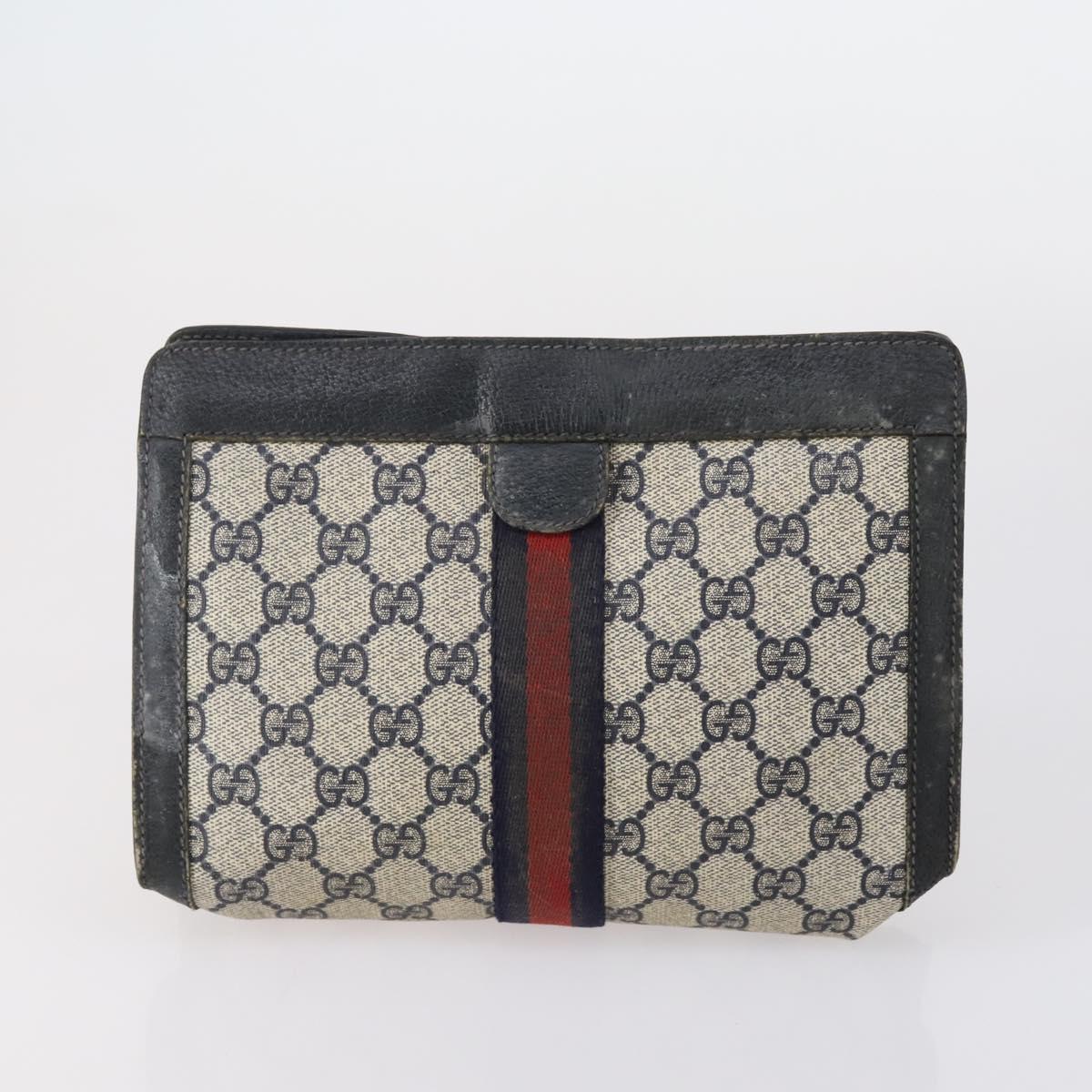 CELINE Fendi Gucci Cartier Macadam Canvas Pouch Leather 8Set Blue Auth 148967