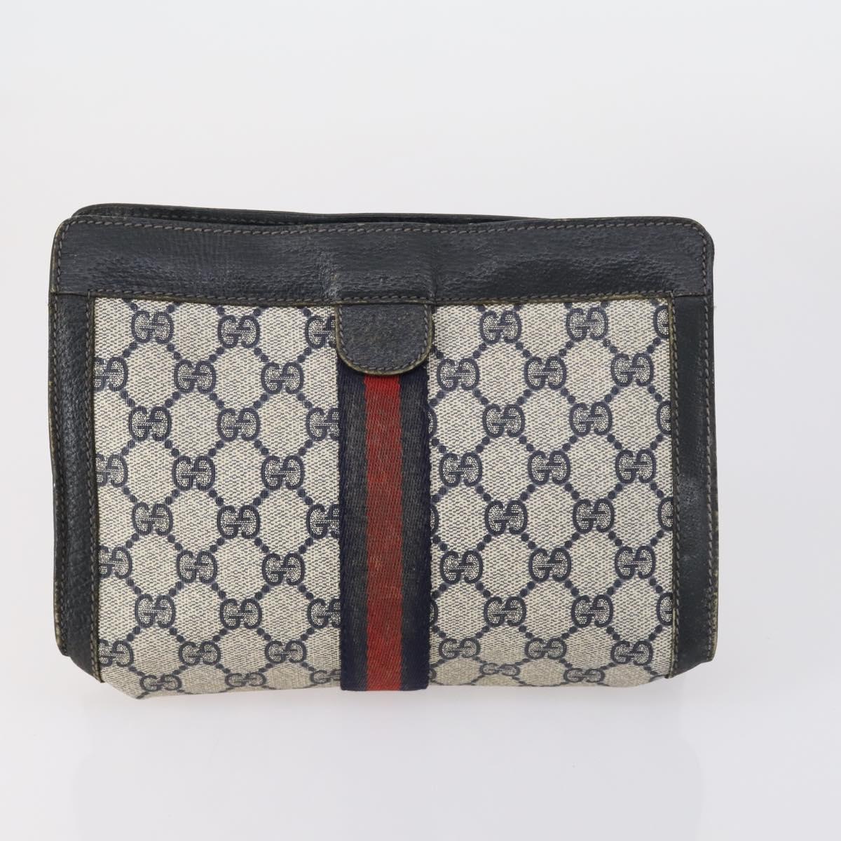 CELINE Fendi Gucci Cartier Macadam Canvas Pouch Leather 8Set Blue Auth 148967