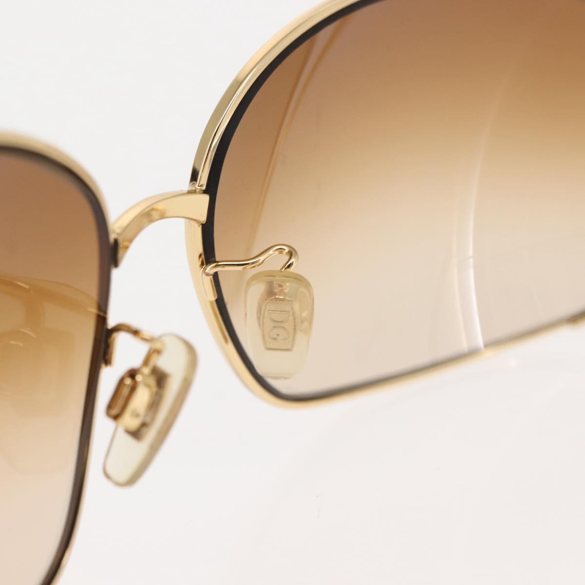 DOLCE&GABBANA Sunglasses plastic Brown Auth 148972