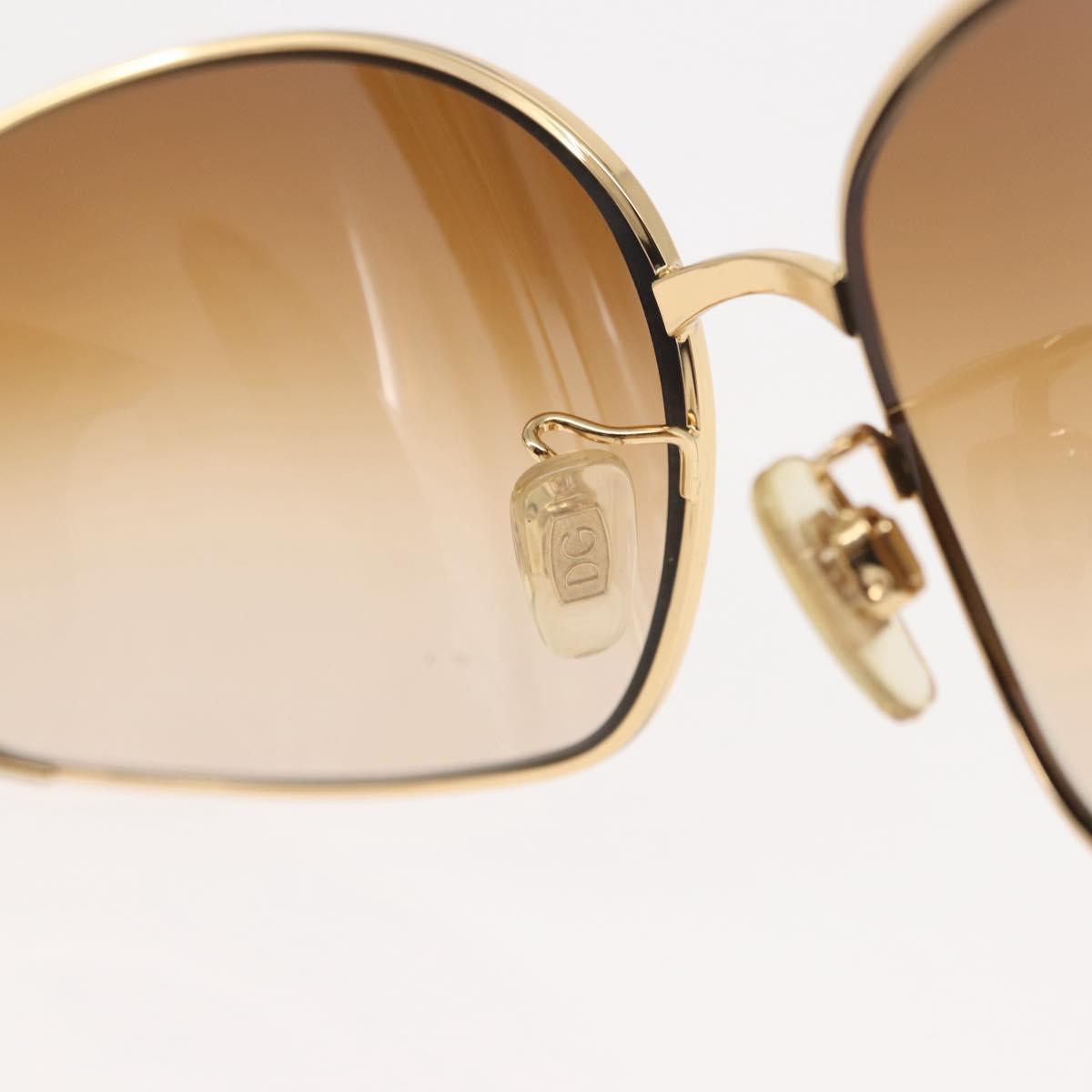 DOLCE&GABBANA Sunglasses plastic Brown Auth 148972