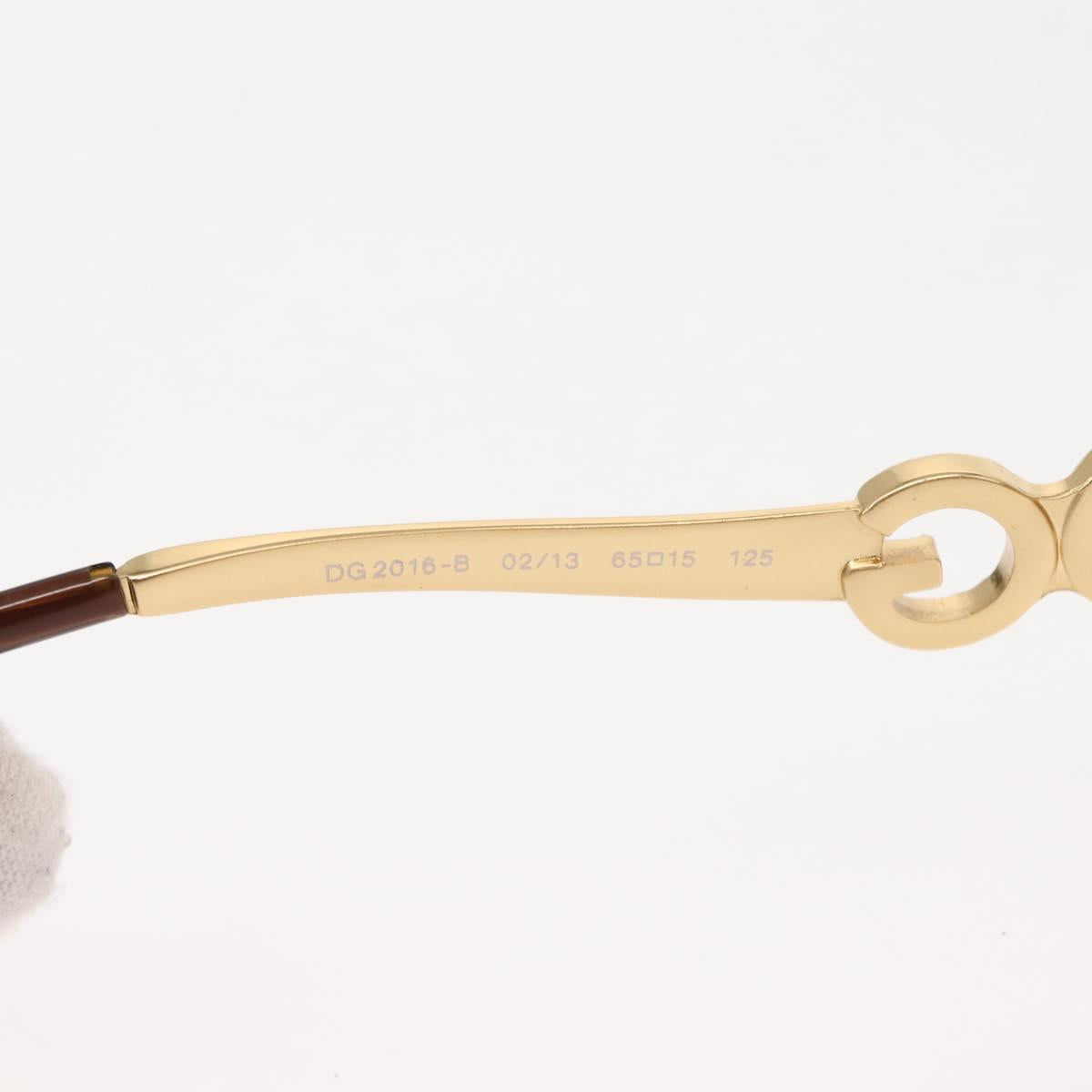 DOLCE&GABBANA Sunglasses plastic Brown Auth 148972