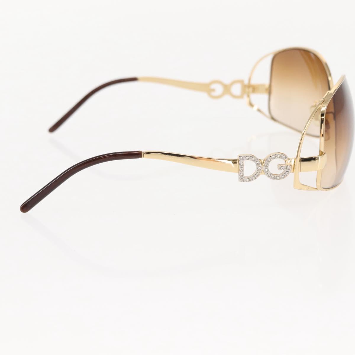 DOLCE&GABBANA Sunglasses plastic Brown Auth 148972