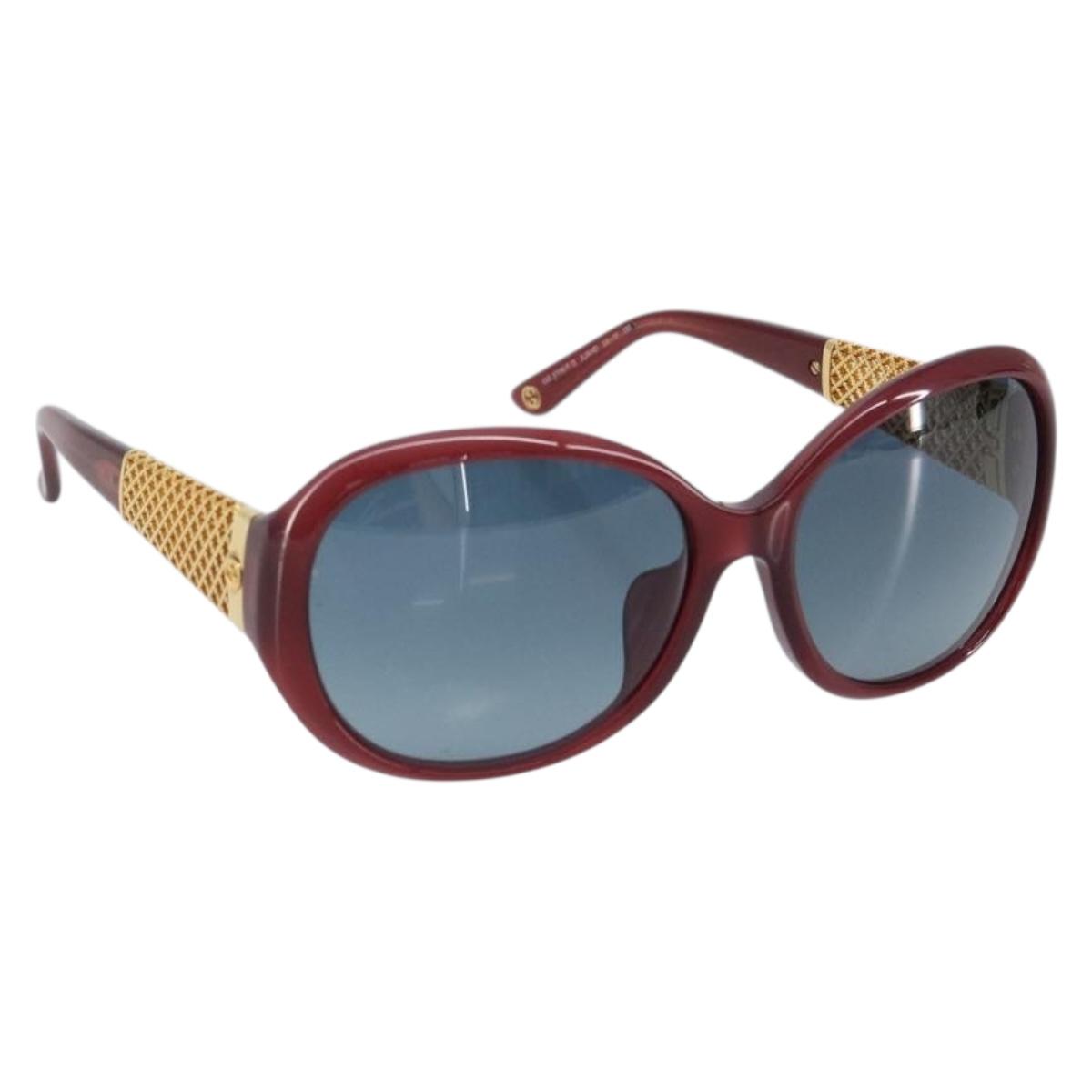 GUCCI Sunglasses plastic Bordeaux Auth 148977