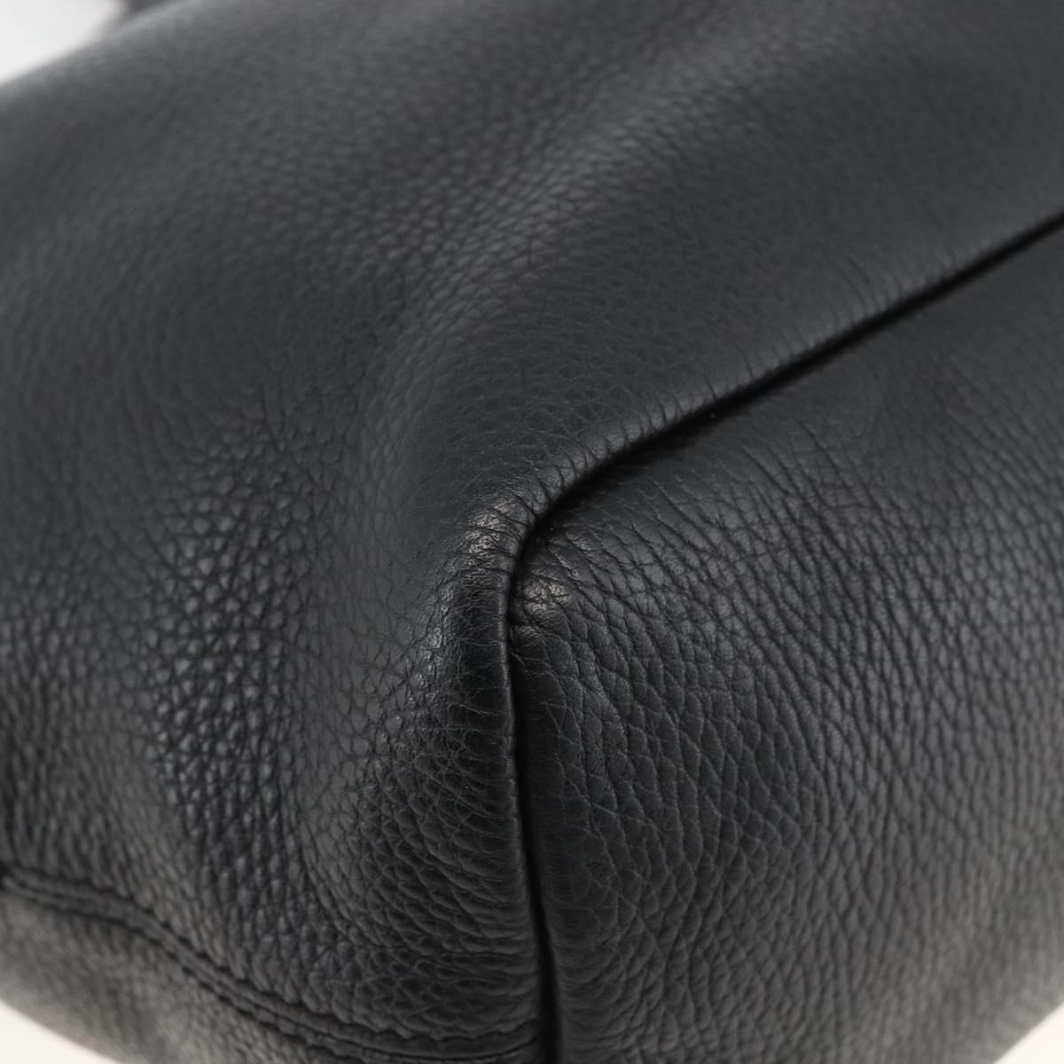 ETRO Tote Bag Leather Gold Black Auth 148984