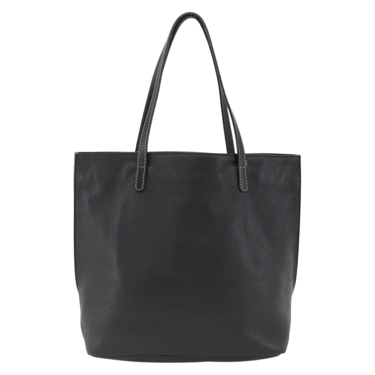 ETRO Tote Bag Leather Gold Black Auth 148984