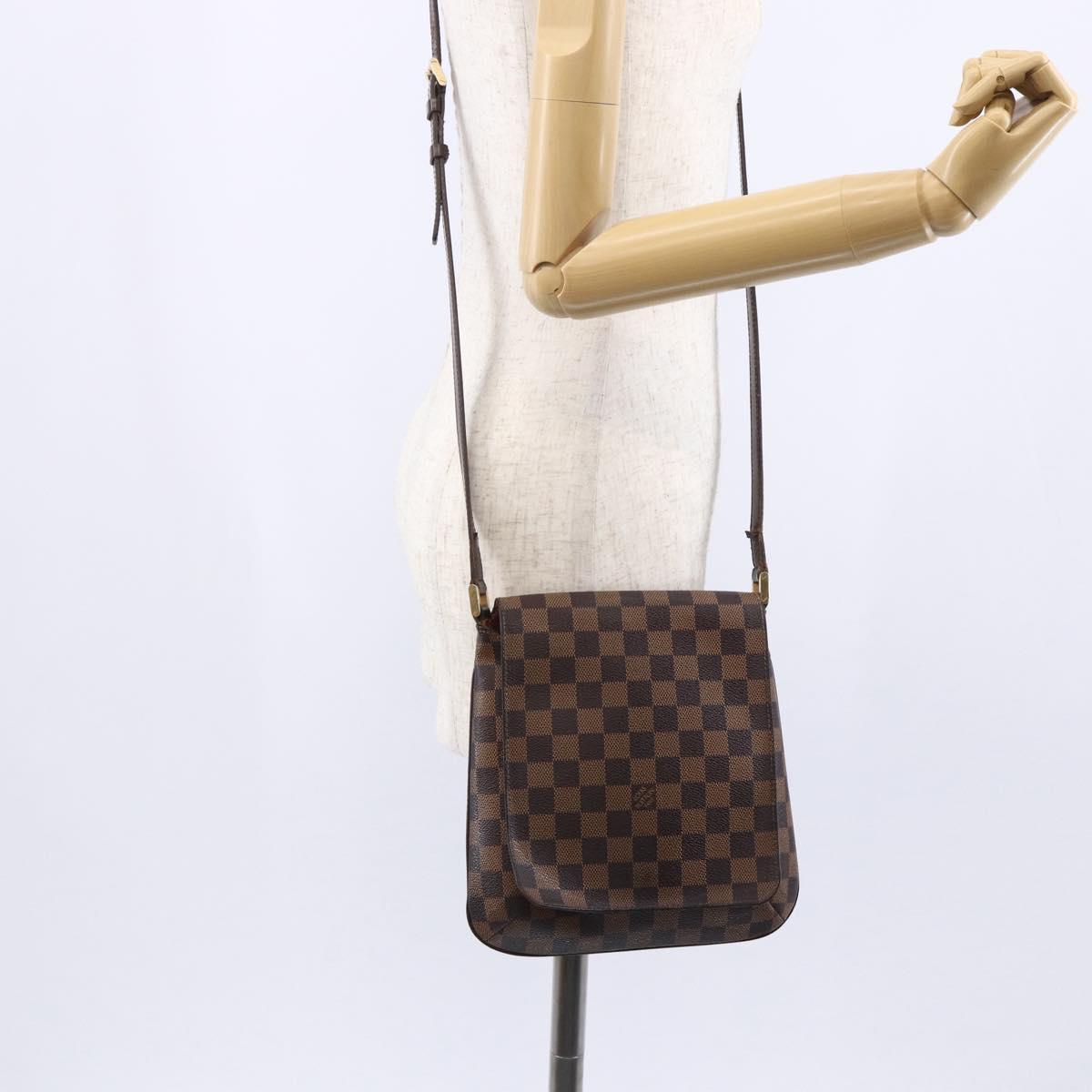 LOUIS VUITTON Damier Ebene Musette Salsa Long Shoulder Bag N51300 Auth 149039