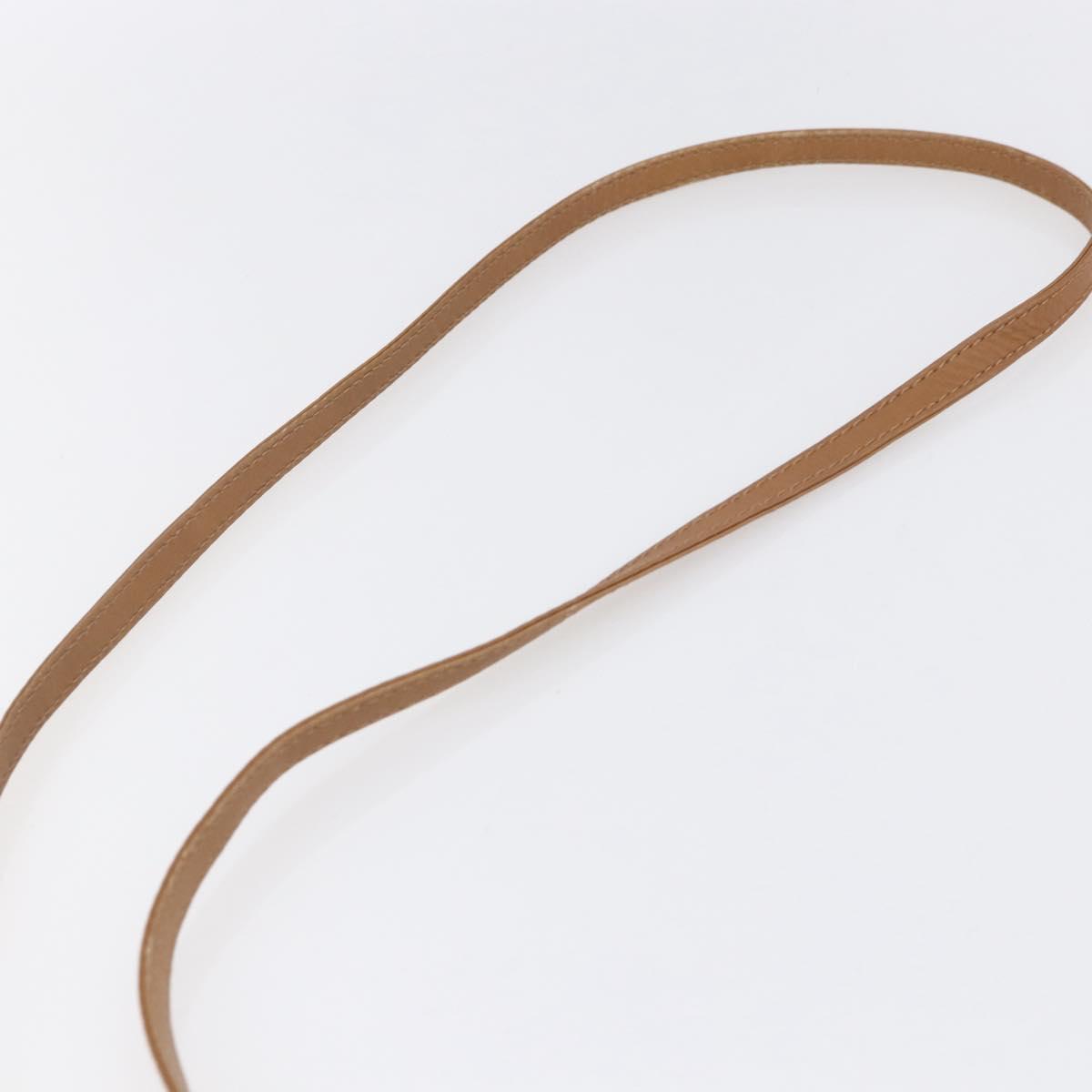 CELINE Macadam Canvas Shoulder Bag PVC Beige Gold Auth 149041