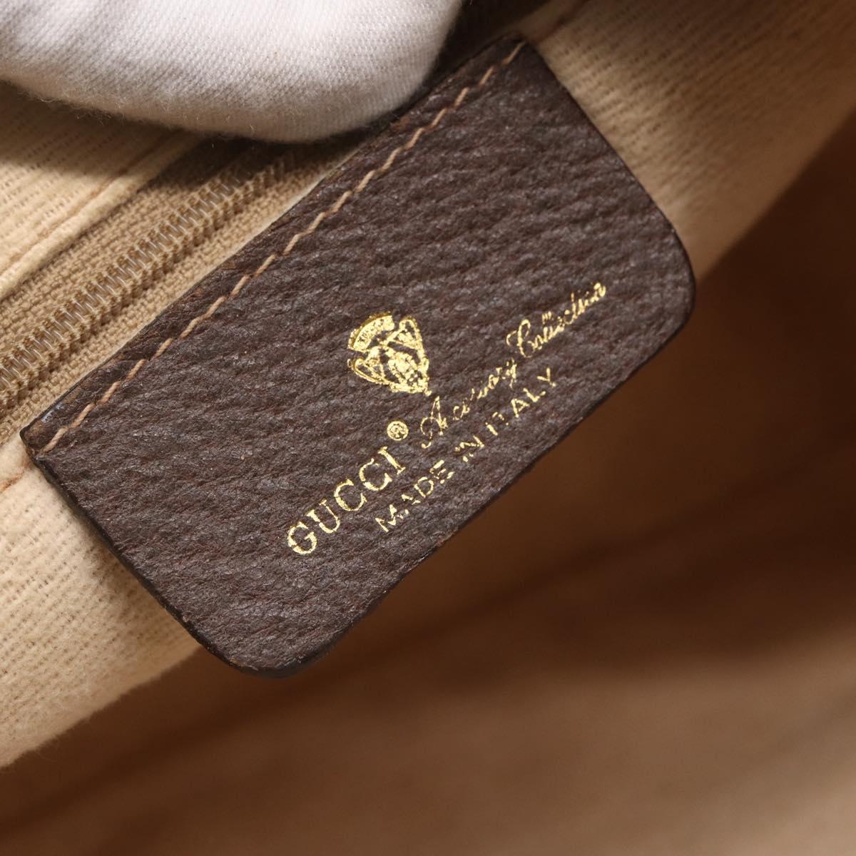 GUCCI GG Supreme Web Sherry Line Shoulder Bag PVC Beige Auth 149043