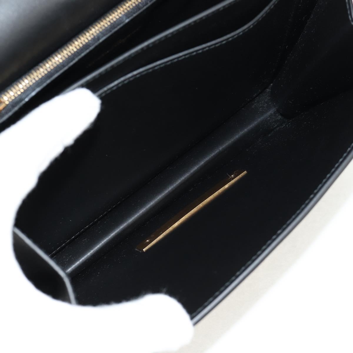 Salvatore Ferragamo Gancini Joan Shoulder Bag Leather Black Gold Auth 149044V