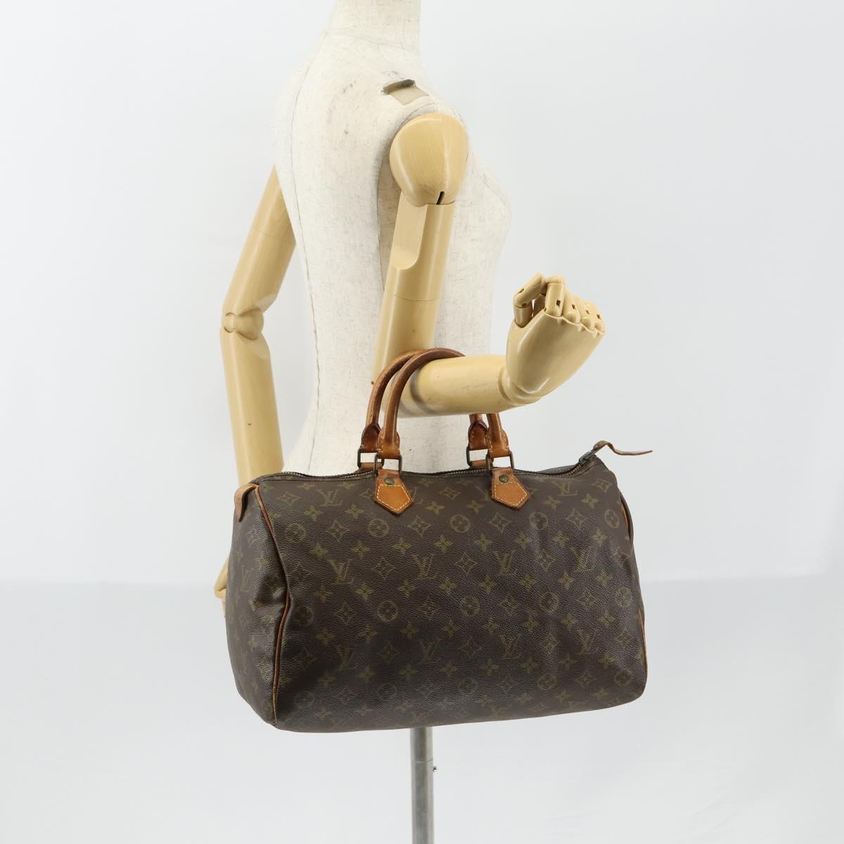 LOUIS VUITTON Monogram Speedy 35 Hand Bag M41524 LV Auth 149049