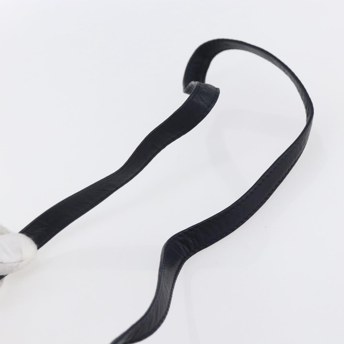 BOTTEGA VENETA INTRECCIATO Hand Bag Leather 2way Navy Gold Auth 149061