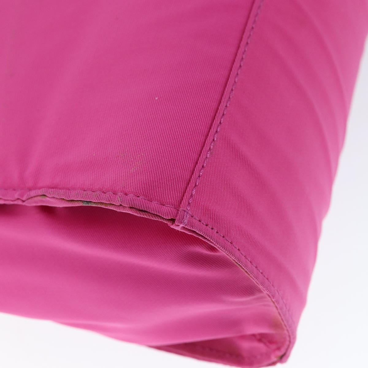 FENDI Hand Bag Nylon 2way Pink Gold Auth 149066