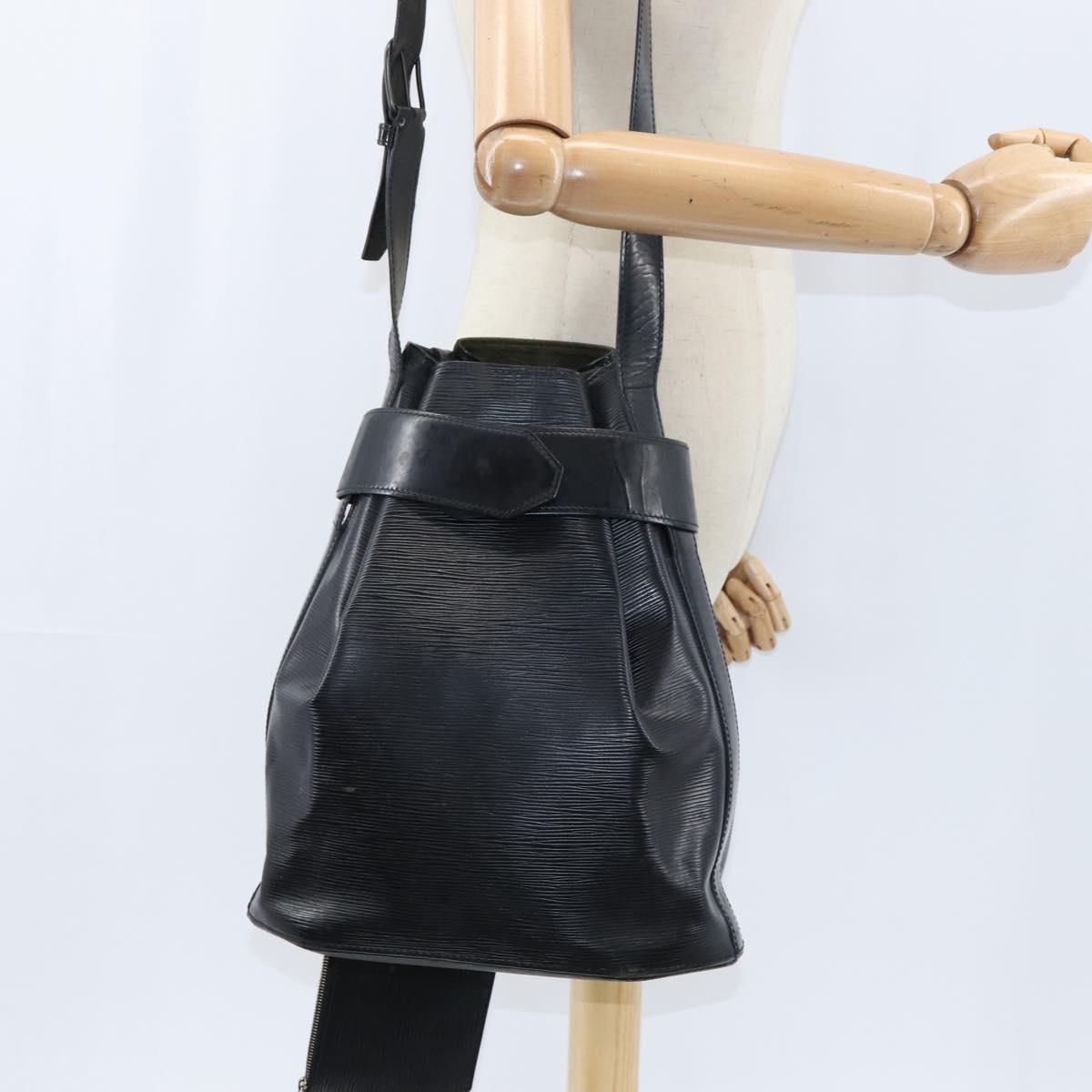LOUIS VUITTON Epi Sac Depaule GM Shoulder Bag Black M80155 LV Auth 149082
