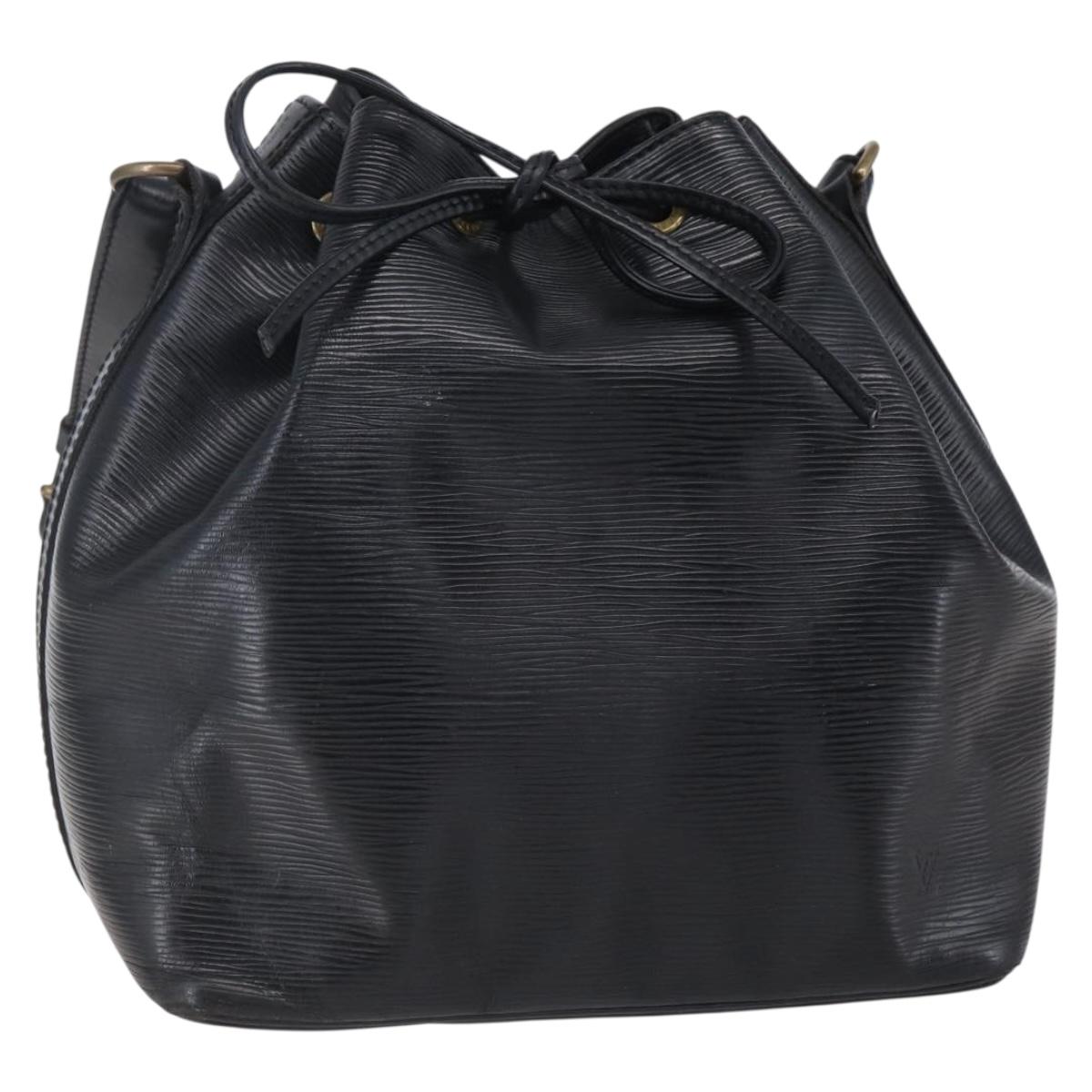 LOUIS VUITTON Epi Petit Noe Shoulder Bag Black M44102 LV Auth 149083