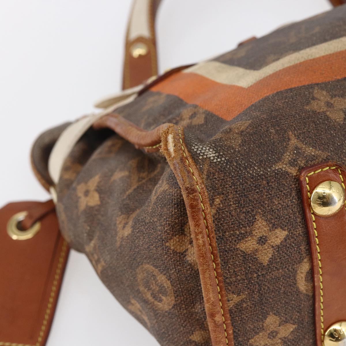 LOUIS VUITTON Monogram Tise Sac Rayure PM Hand Bag Marron M56386 LV Auth 149085