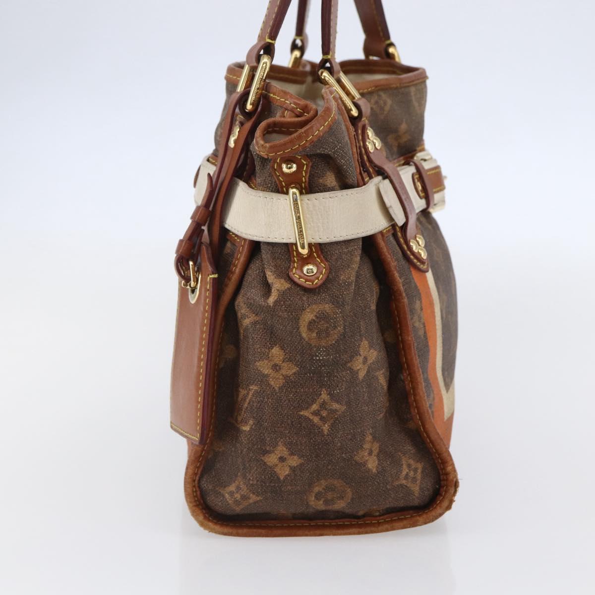LOUIS VUITTON Monogram Tise Sac Rayure PM Hand Bag Marron M56386 LV Auth 149085
