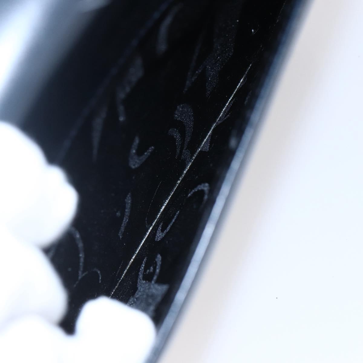 Salvatore Ferragamo Gancini Shoulder Bag Leather Navy Gold Auth 149086