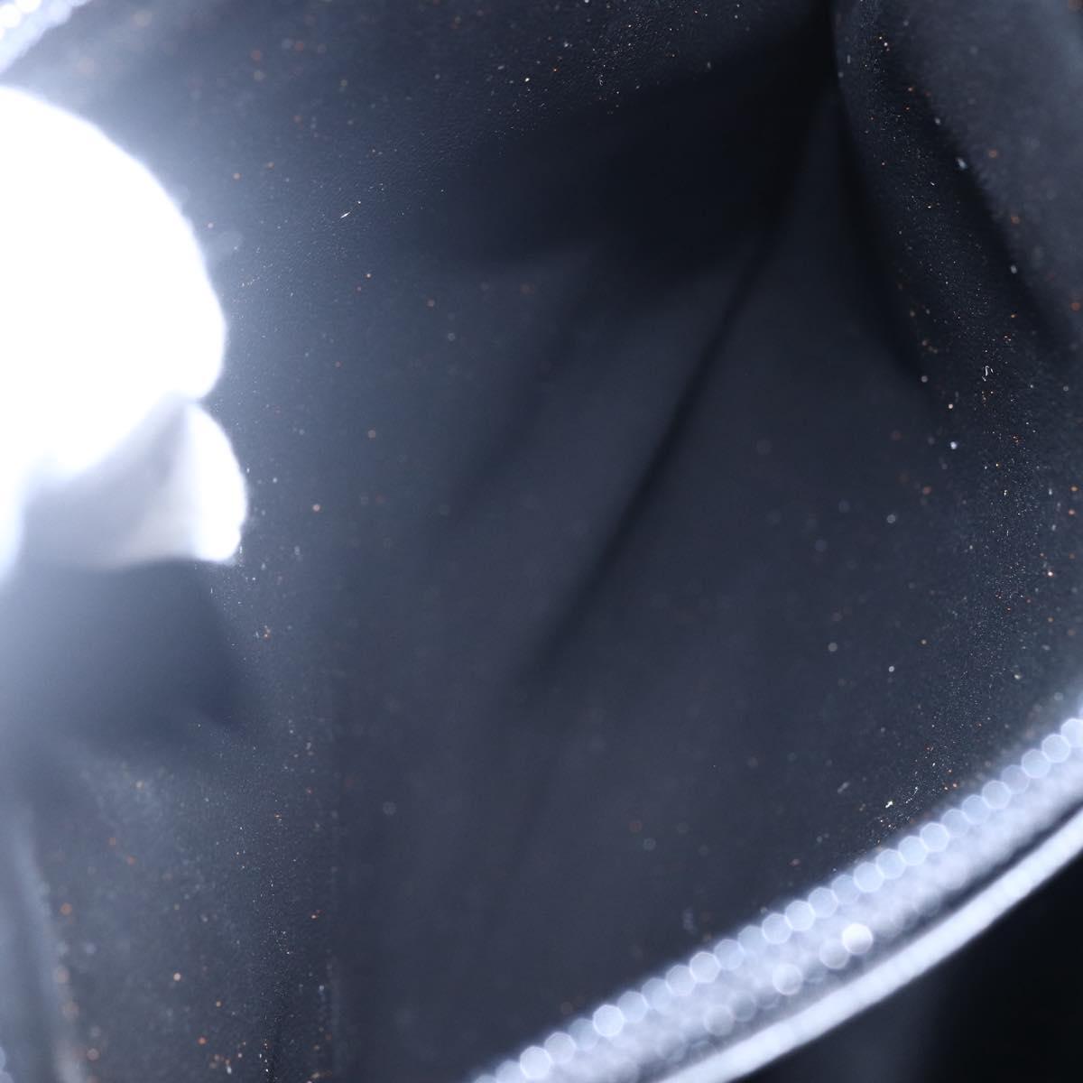 BALLY Hand Bag Leather Black Gold Auth 149088