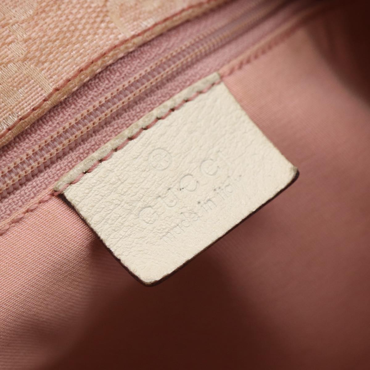 GUCCI Abbey Shoulder Bag Leather Ivory Gold 130736 Auth 149090