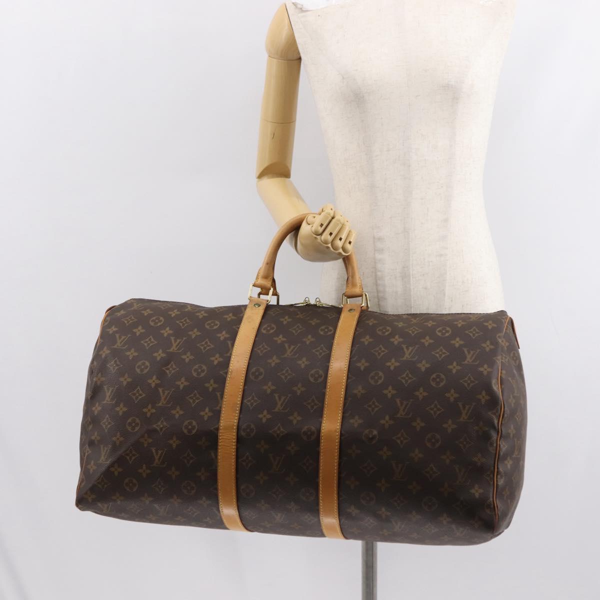LOUIS VUITTON Monogram Keepall 55 Boston Bag M41424 LV Auth 149100