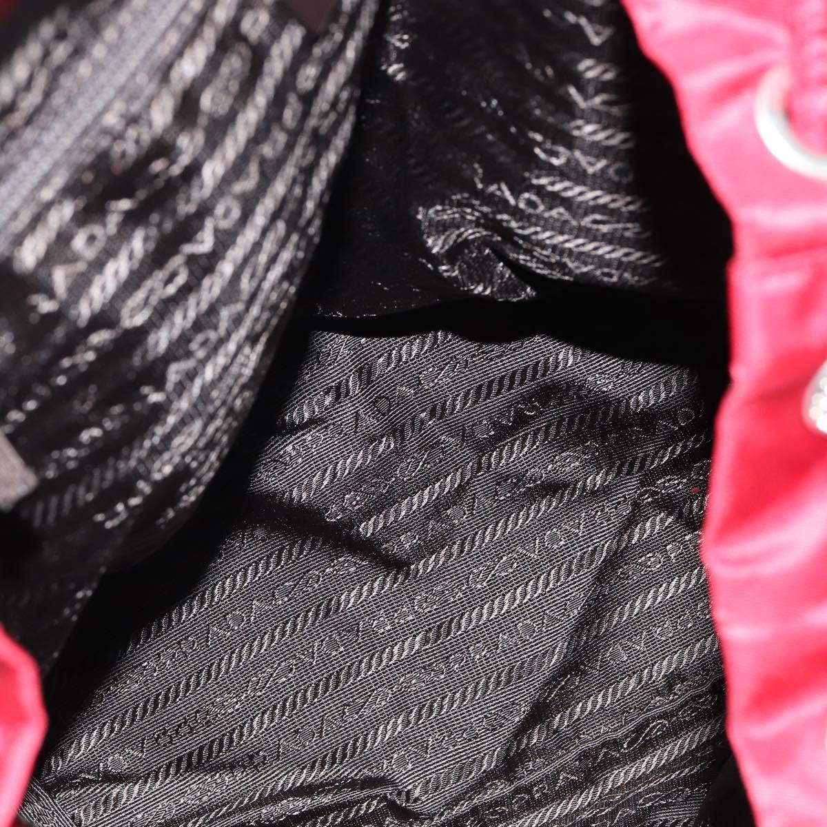 PRADA Backpack Nylon Red Silver Auth 149116