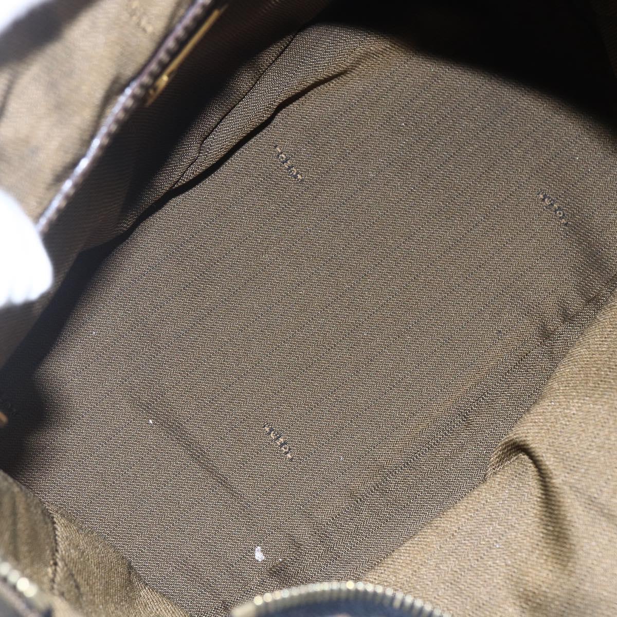 FENDI Zucca Canvas Hand Bag 2way Black Brown Auth 149131